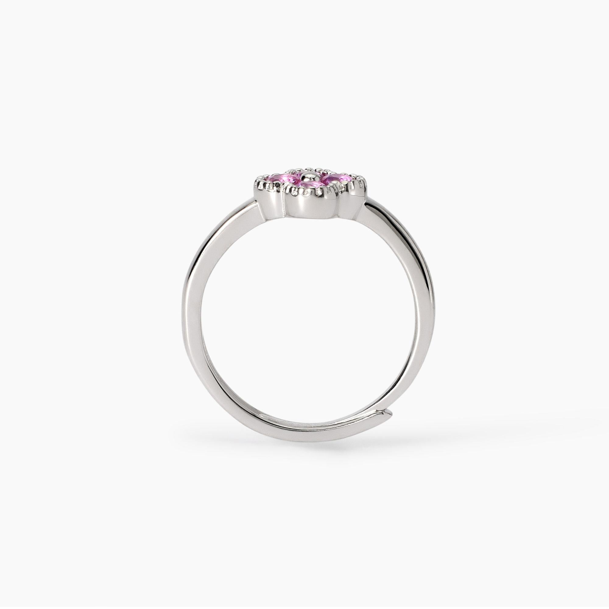 Anello con fiore rosa JASMINE