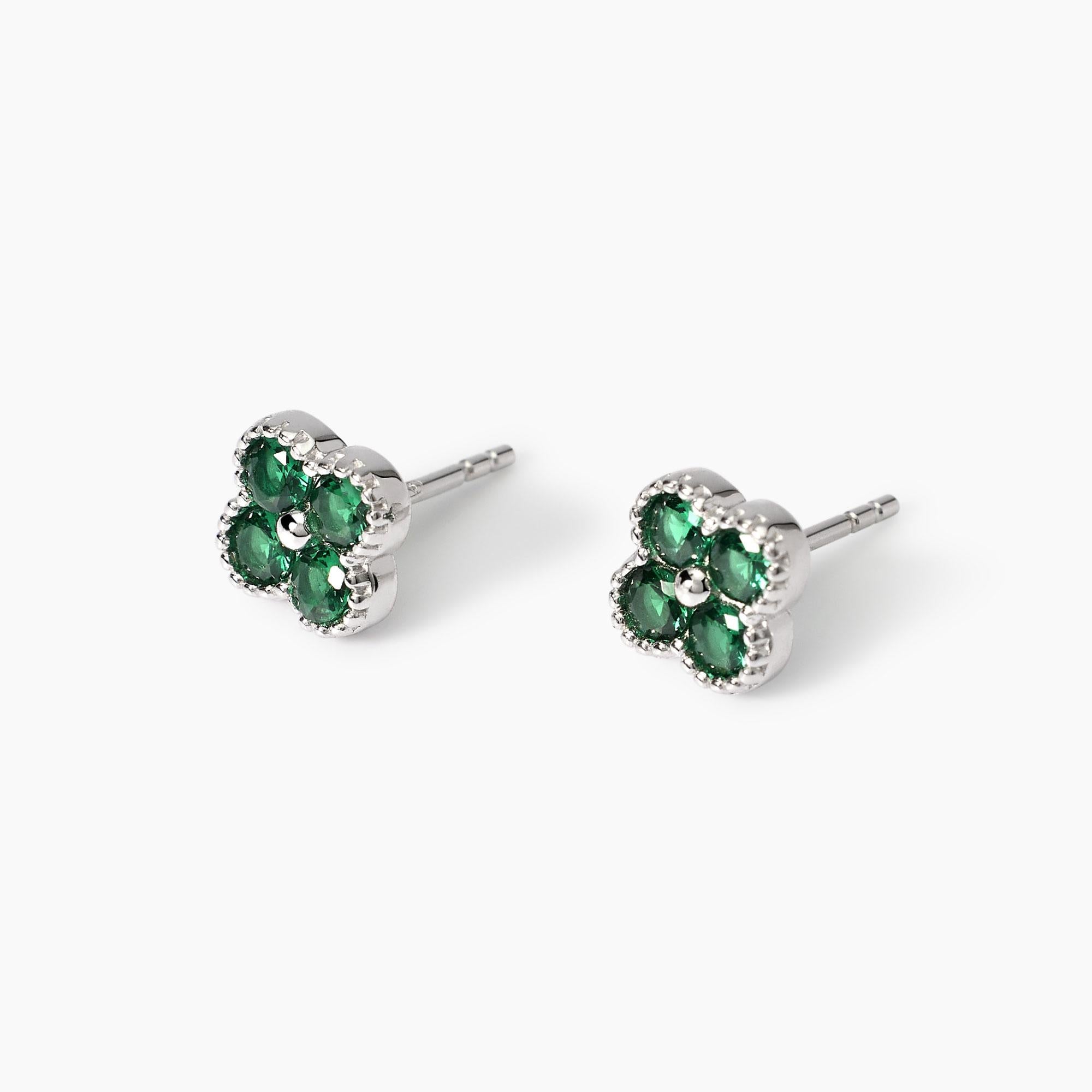 Orecchini con fiore verde JASMINE
