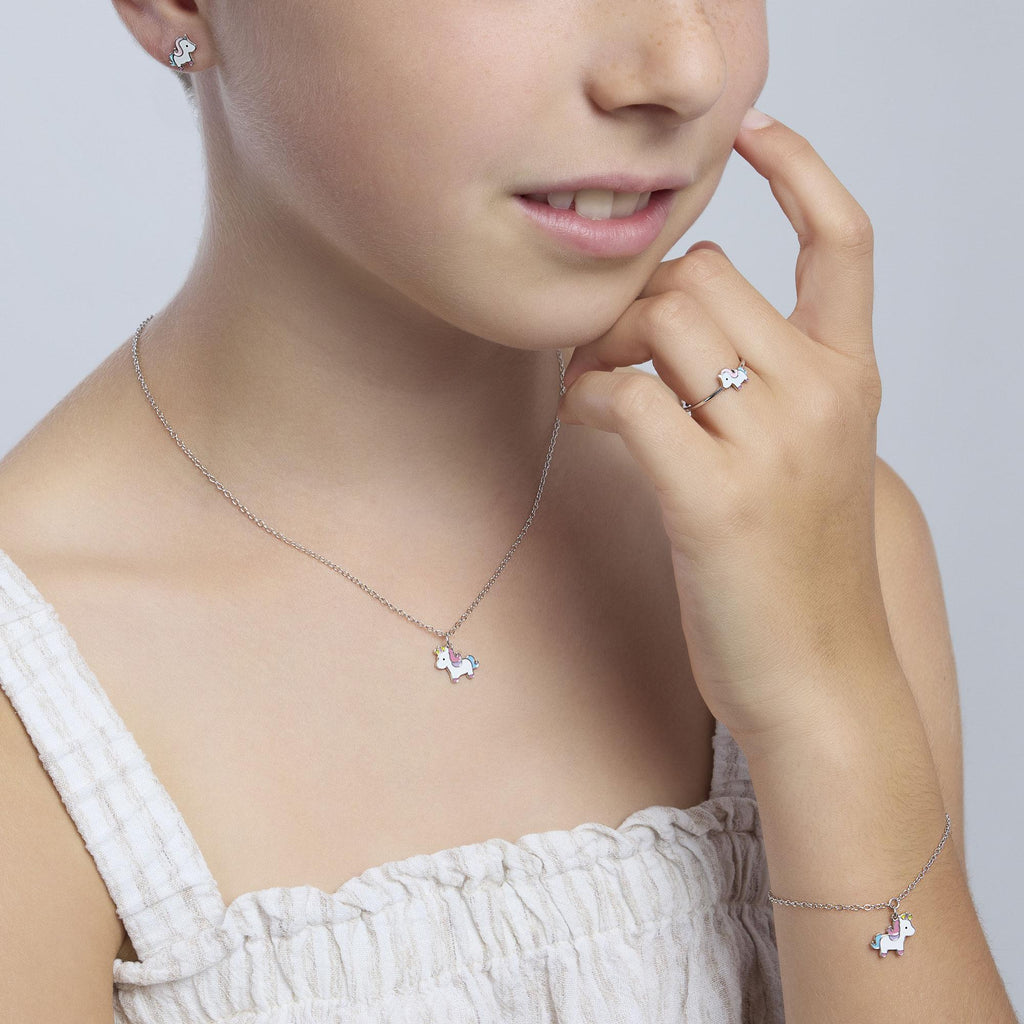 Girocollo in argento con unicorno UNICORNO MAGICO