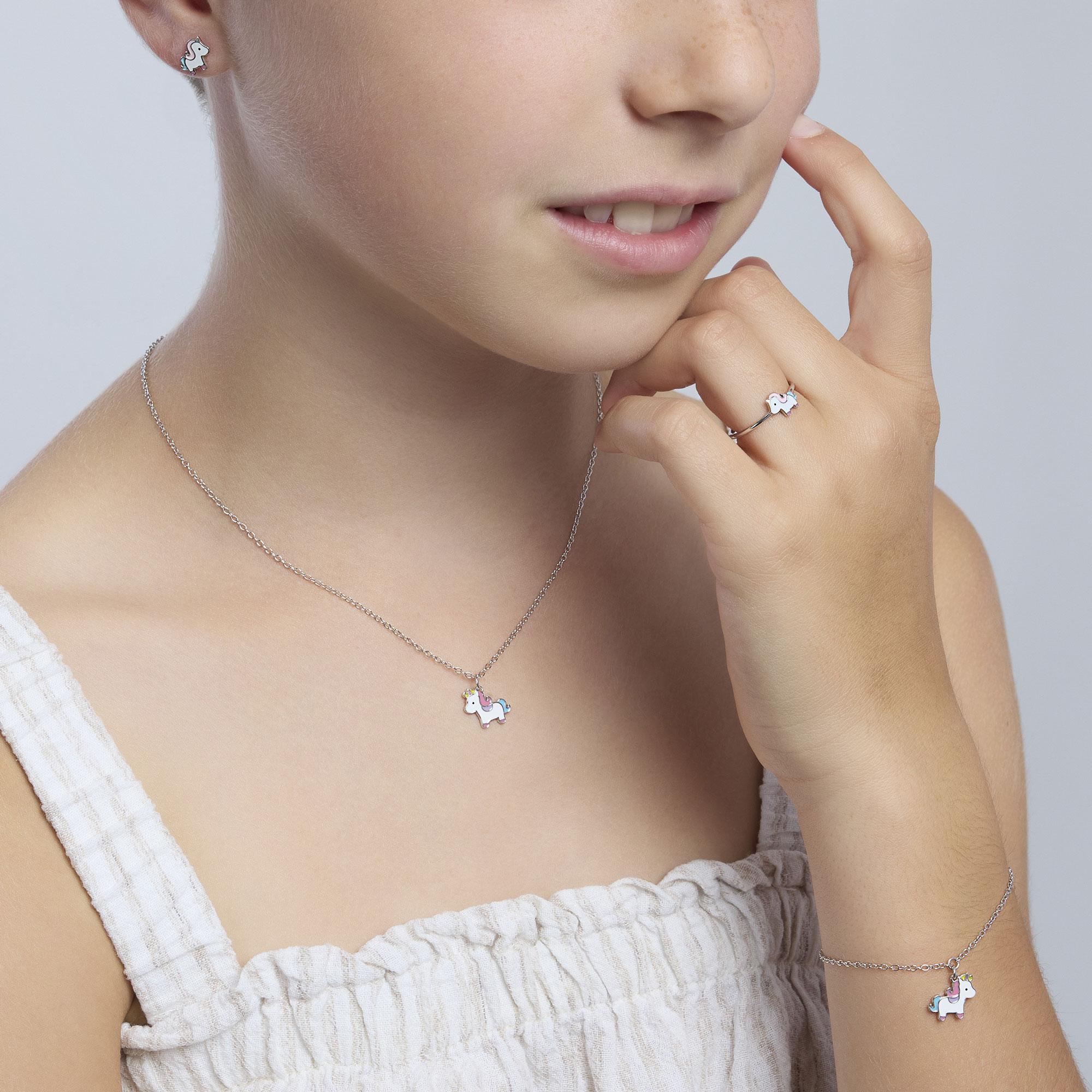 Girocollo in argento con unicorno UNICORNO MAGICO