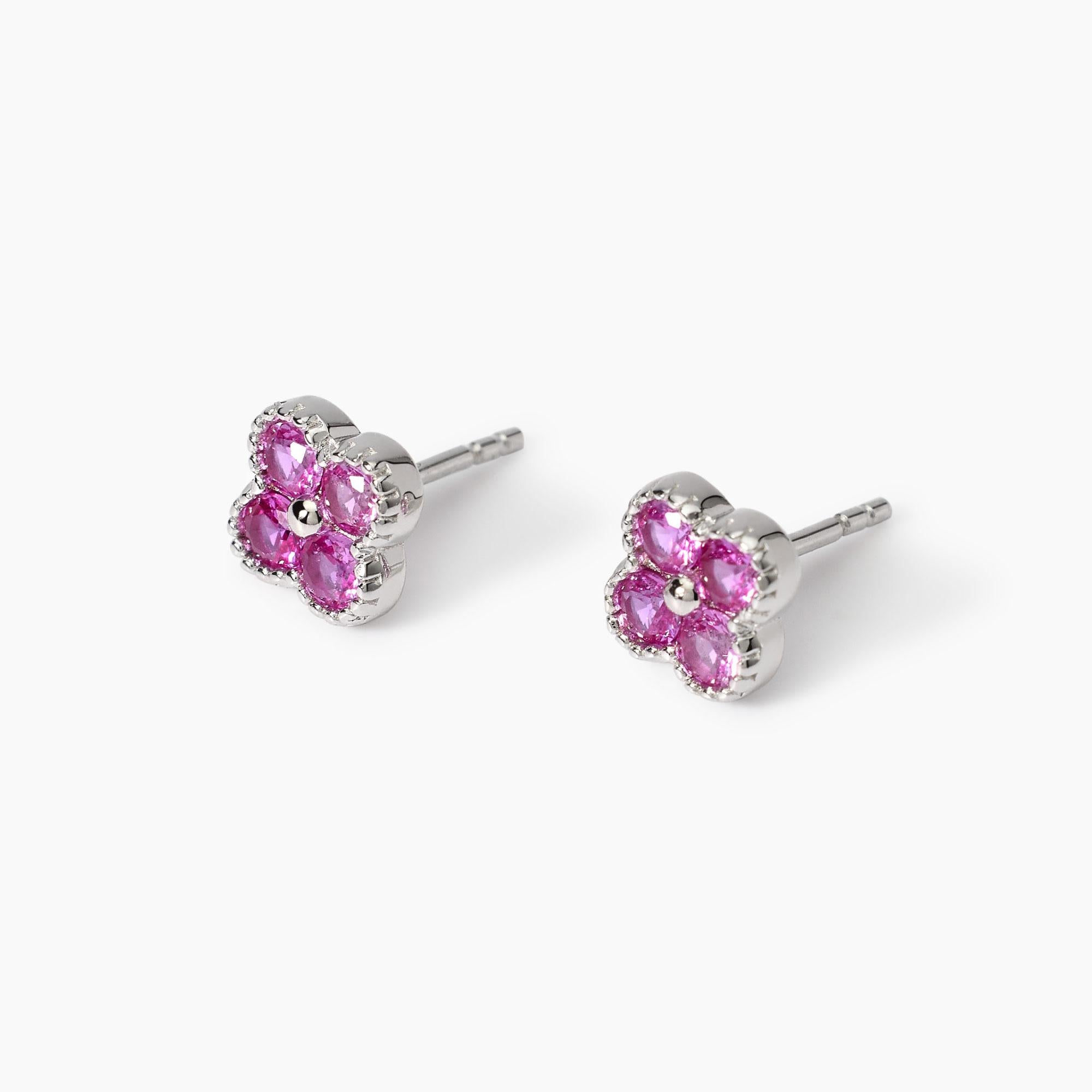 Orecchini con fiore rosa JASMINE