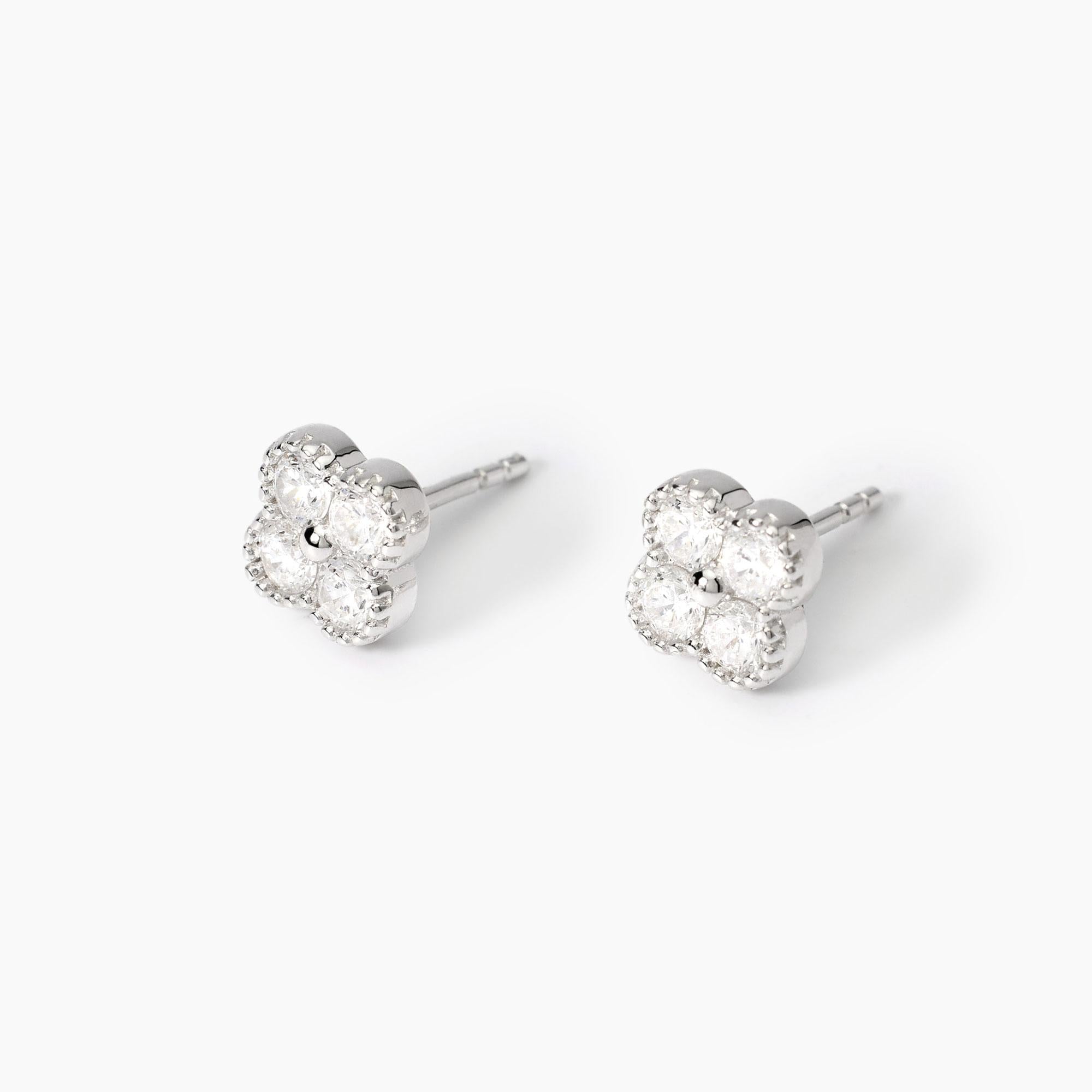 Orecchini con fiore in zirconi JASMINE