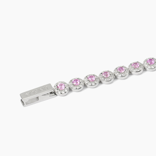 Bracciale tennis in argento con tormalina sintetica MILANESIENNE
