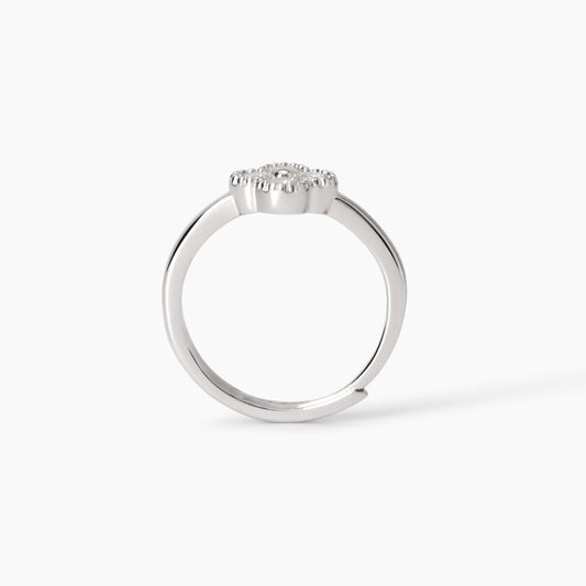 Anello in argento con fiore in zirconi JASMINE