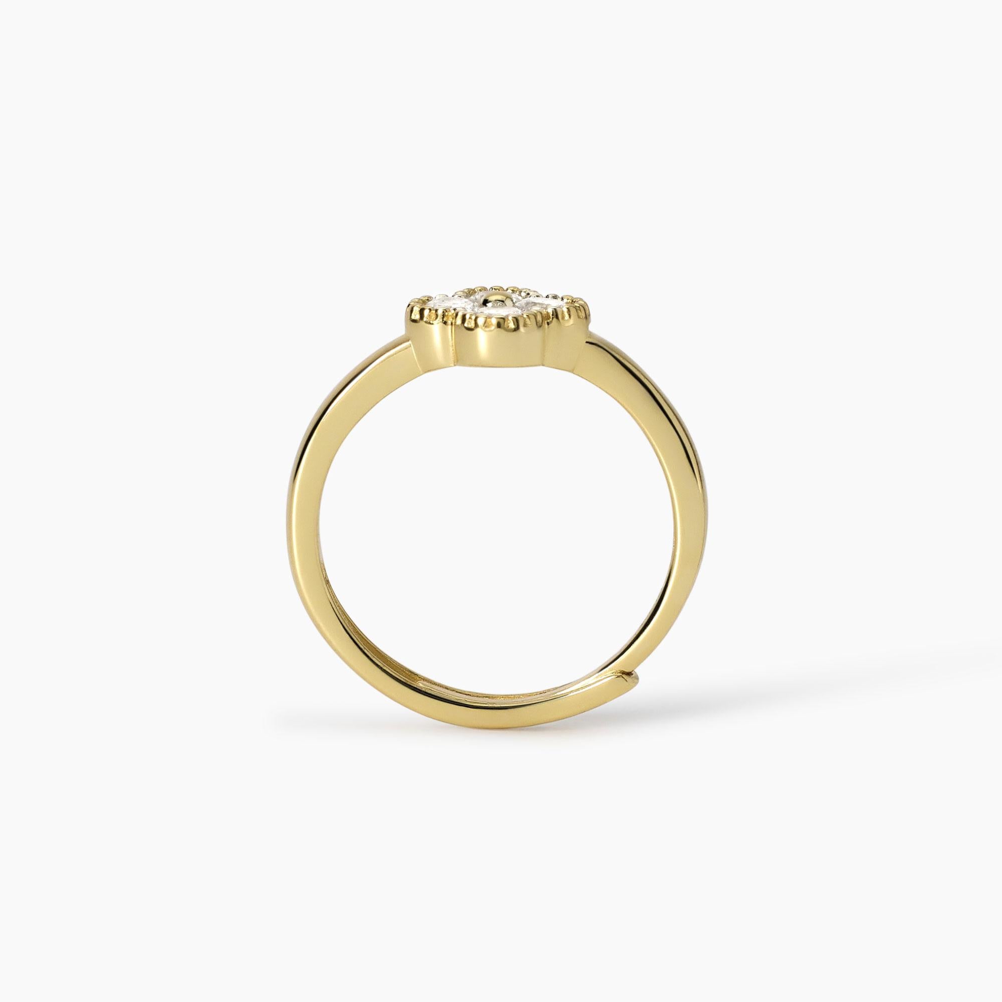 Anello in argento dorato con fiore JASMINE