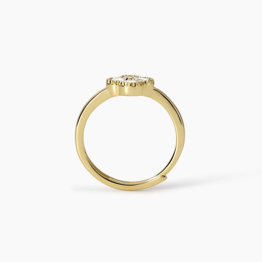 Anello in argento dorato con fiore JASMINE