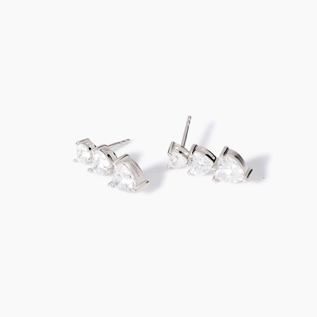 Orecchini in argento con zirconi cuore LOVELY