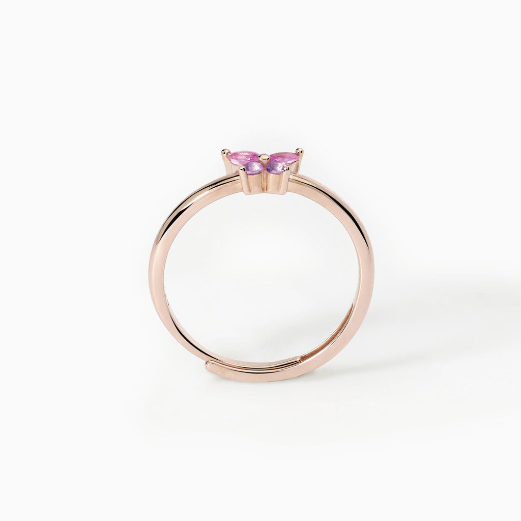 Anello con zirconi rosa taglio marquise SECRET GARDEN
