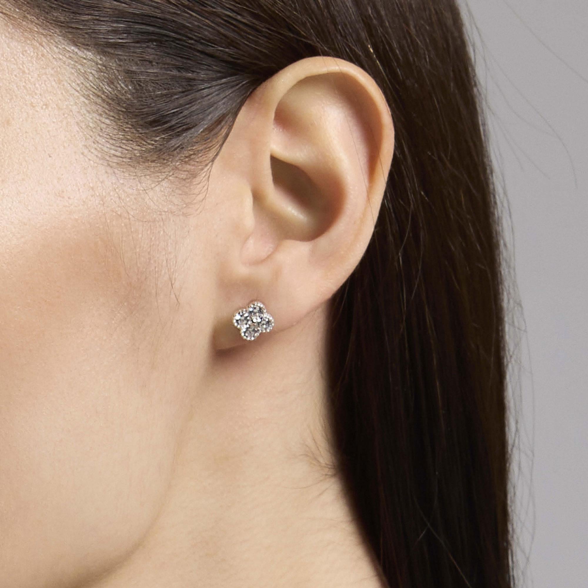Orecchini con fiore in zirconi JASMINE