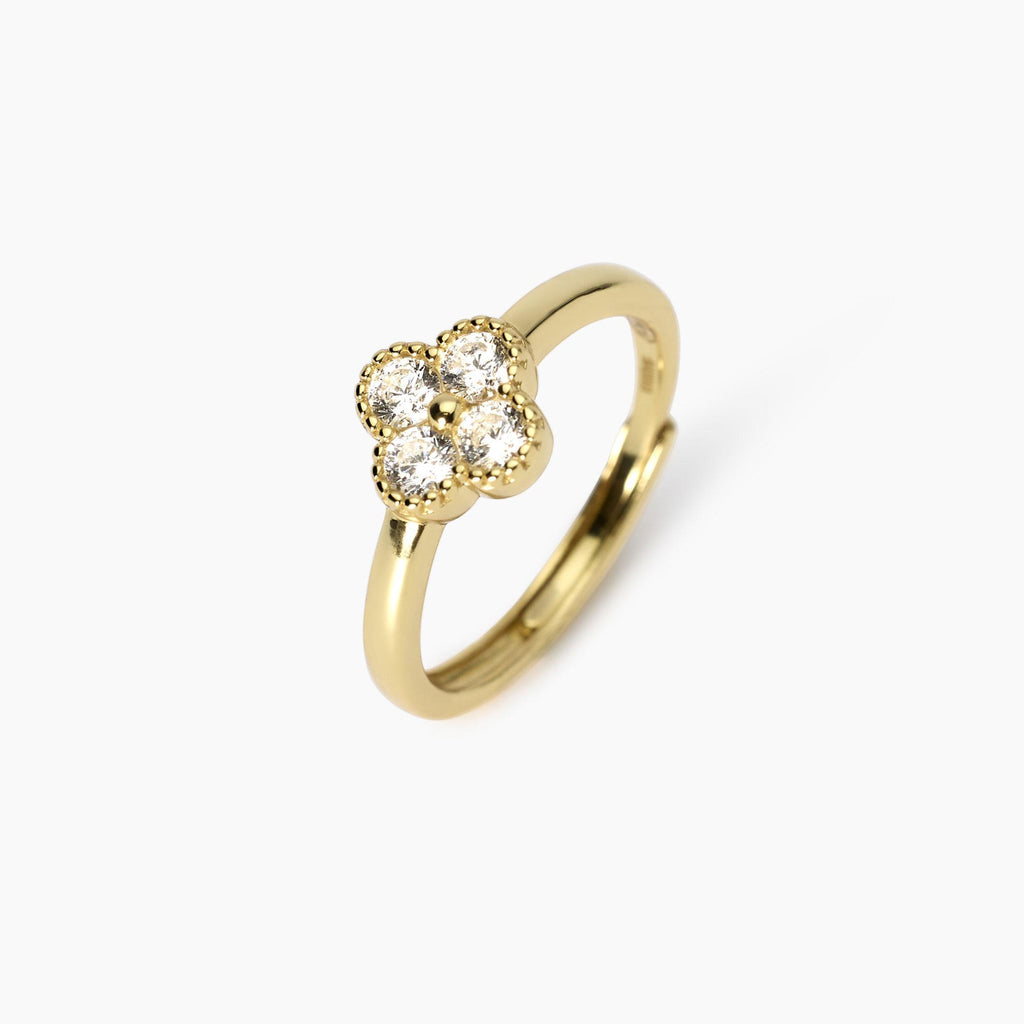Anello in argento dorato con fiore JASMINE