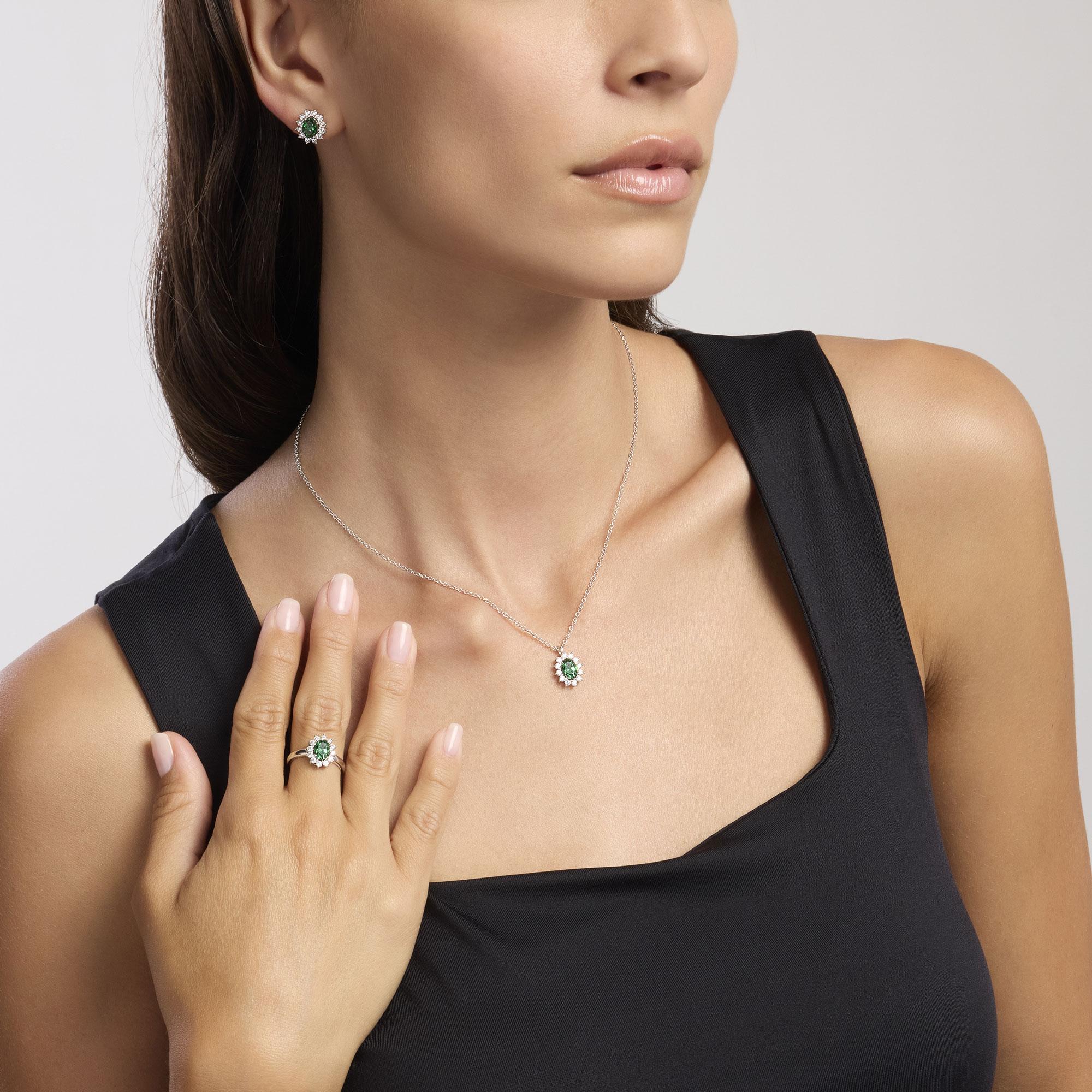 Girocollo in argento con zaffiro sintetico COOL OR RÉTRO?