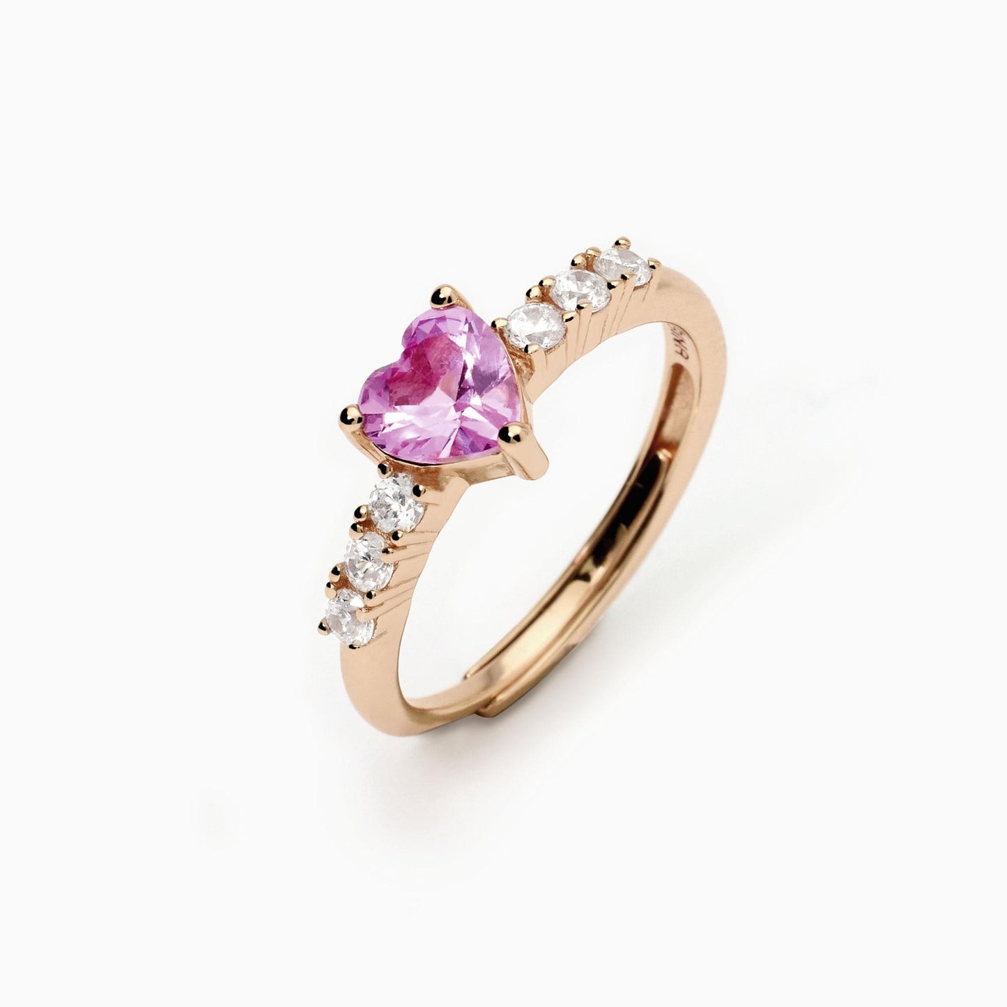 Anello donna con tormalina sintetica e zirconi ROUGE