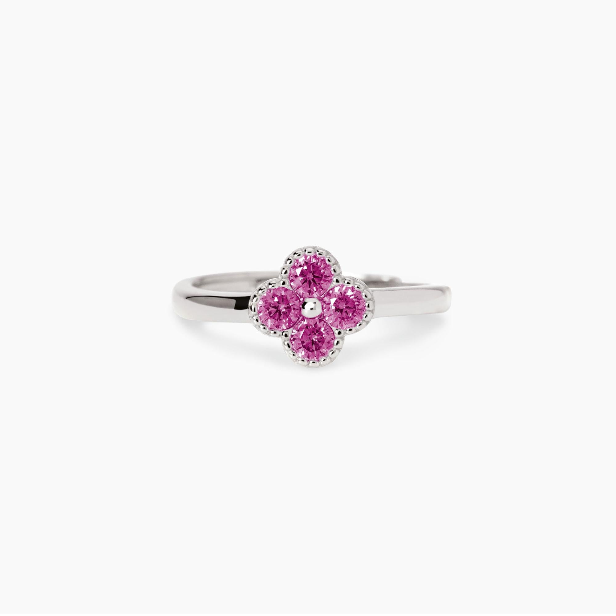 Anello con fiore rosa JASMINE