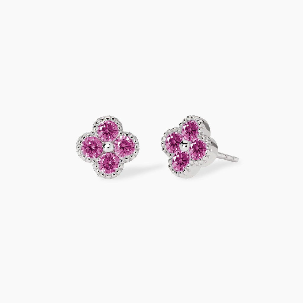 Orecchini con fiore rosa JASMINE