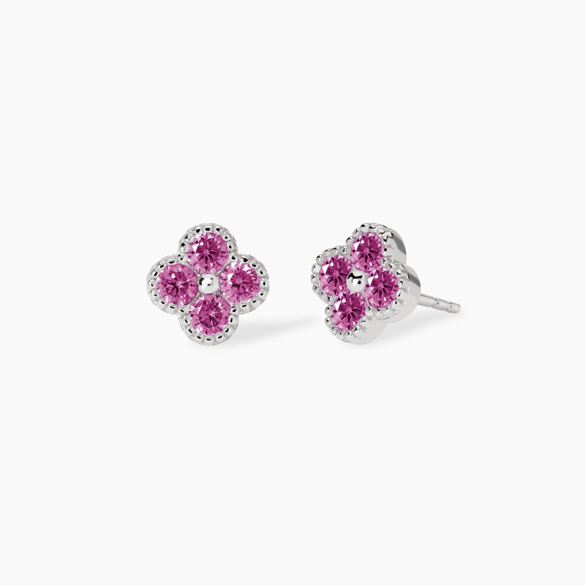 Orecchini con fiore rosa JASMINE