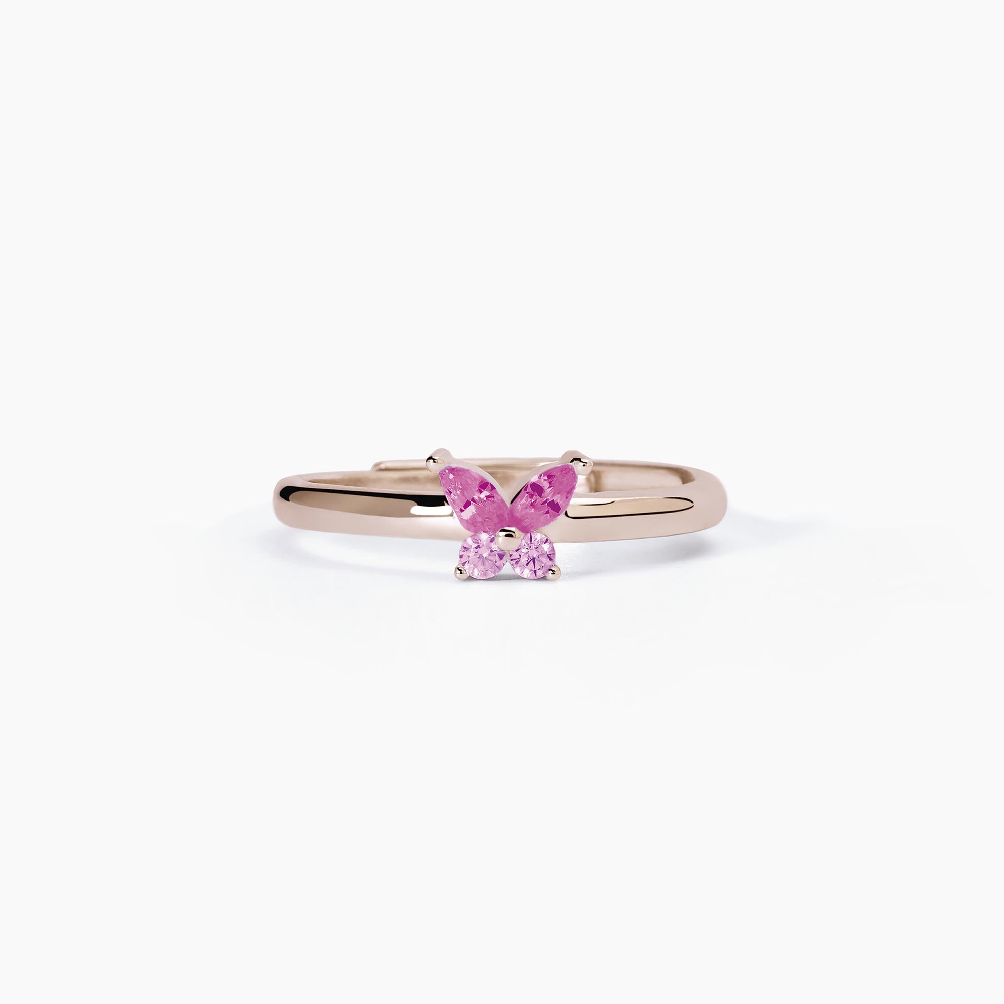 Anello con zirconi rosa taglio marquise SECRET GARDEN