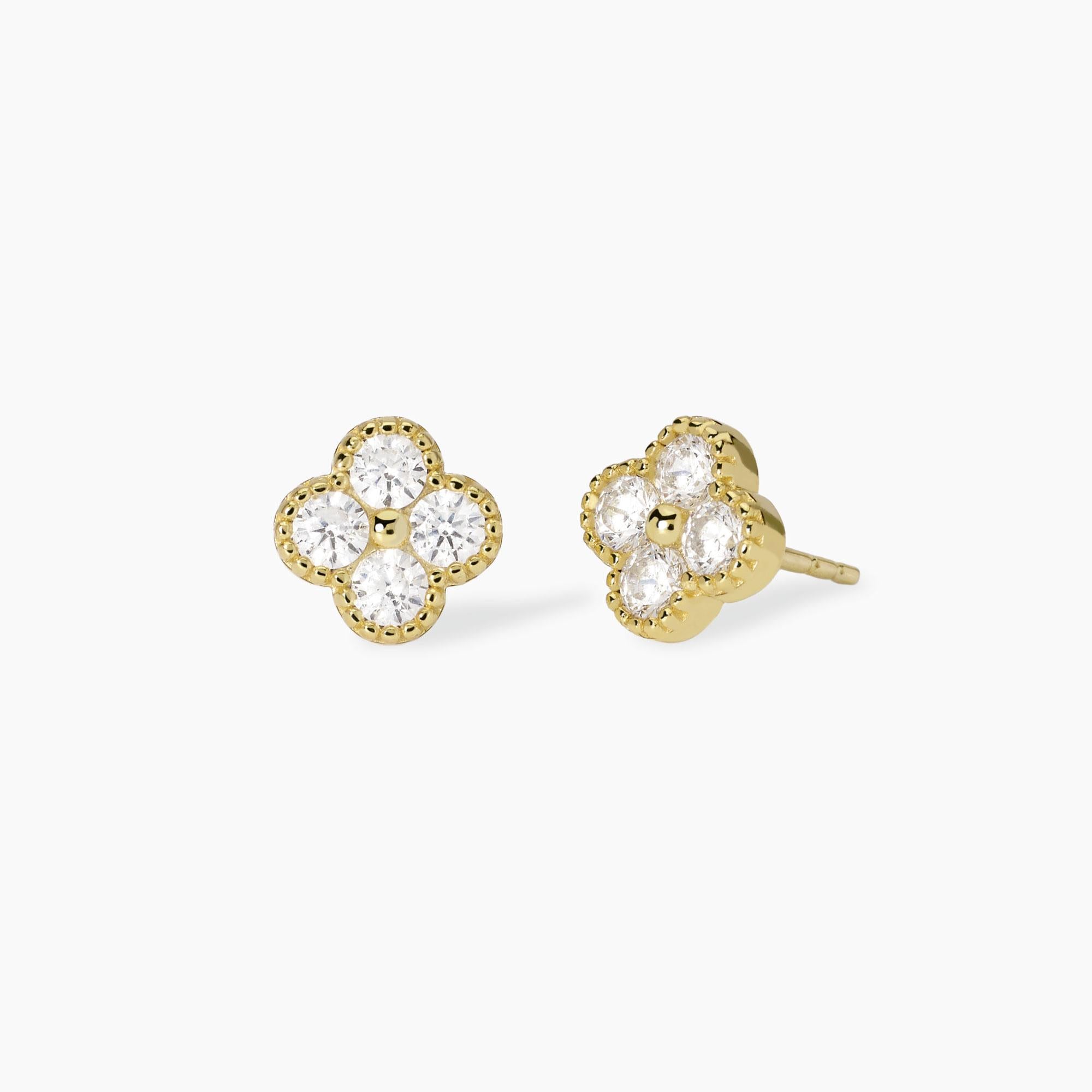Orecchini con fiore in zirconi JASMINE