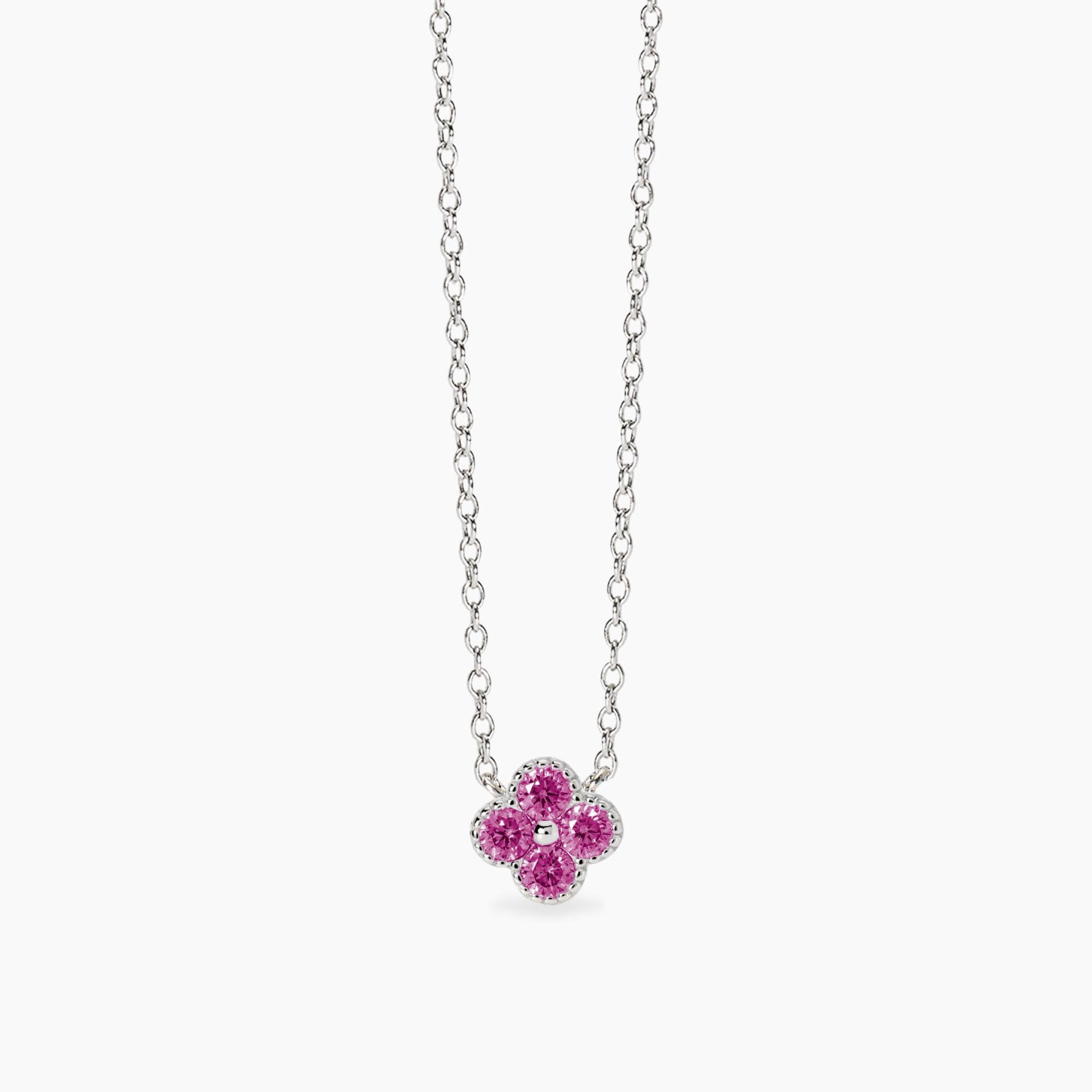 Girocollo con ciondolo fiore rosa JASMINE