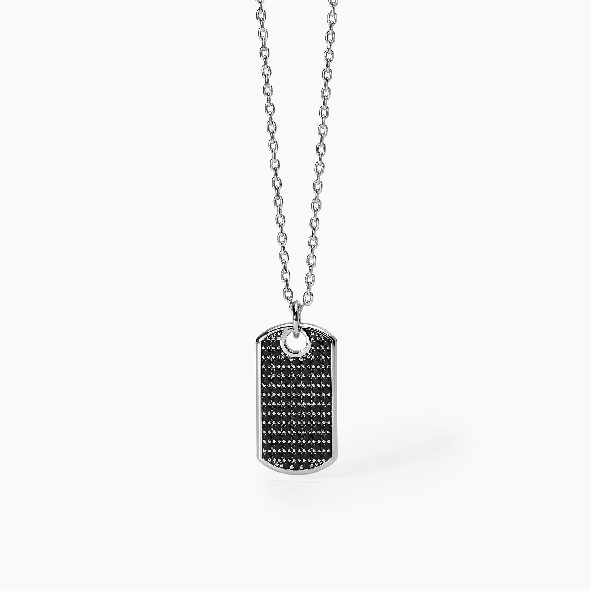 Collana con piastra con pavè PRIMO CAPITANO