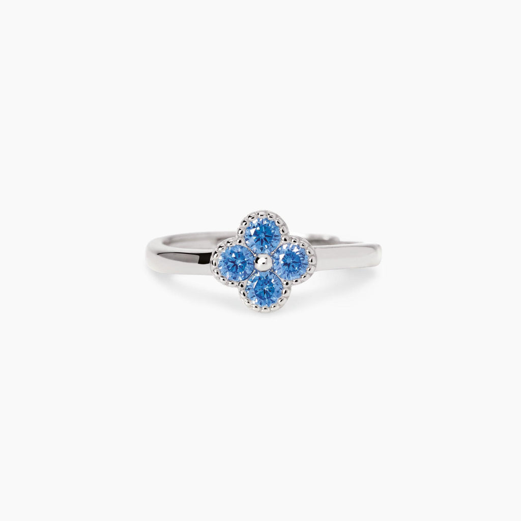 Anello con fiore azzurro JASMINE