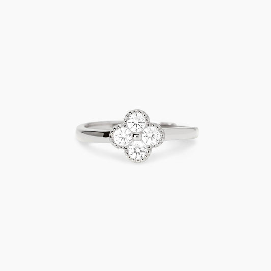 Anello in argento con fiore in zirconi JASMINE