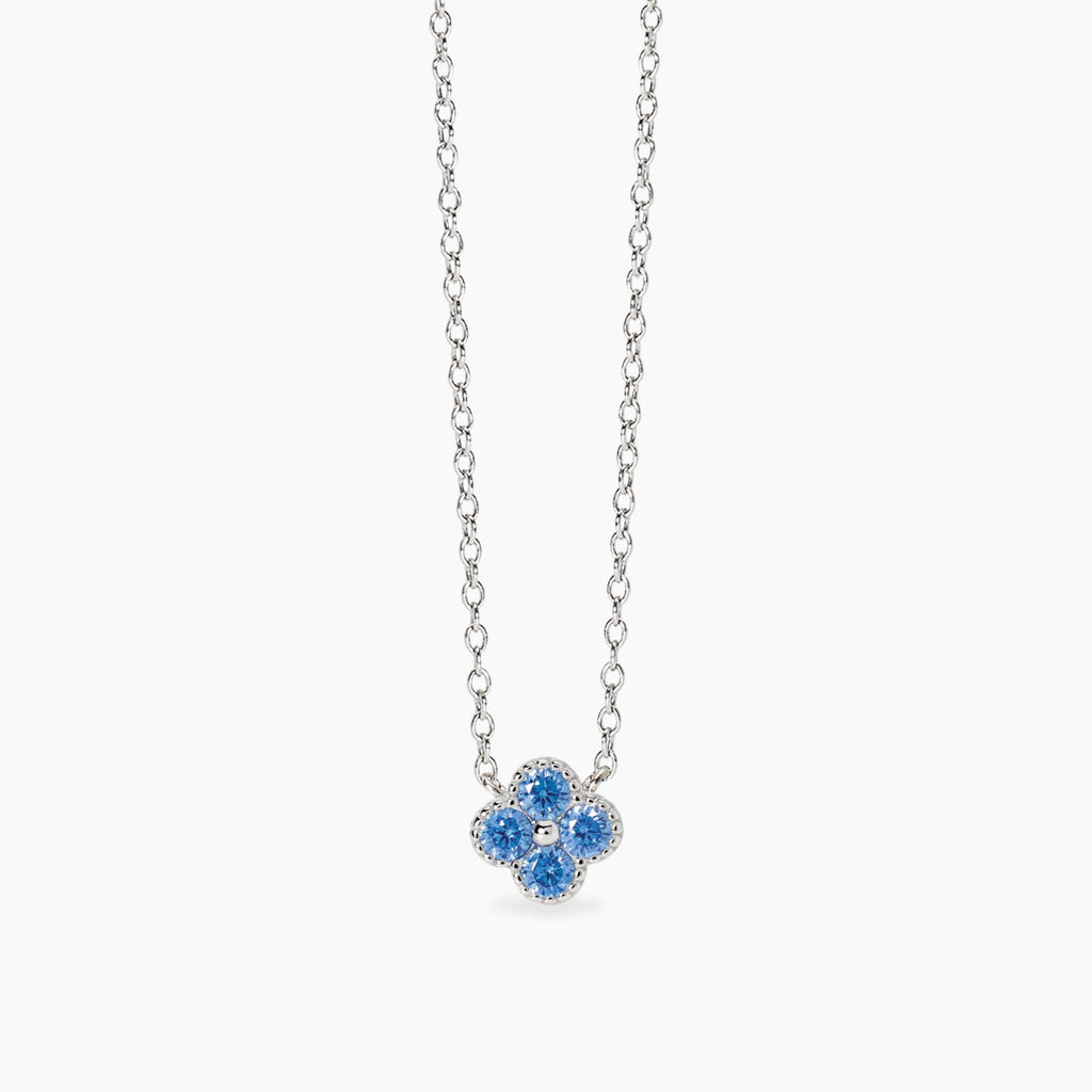 Girocollo con ciondolo fiore azzurro JASMINE
