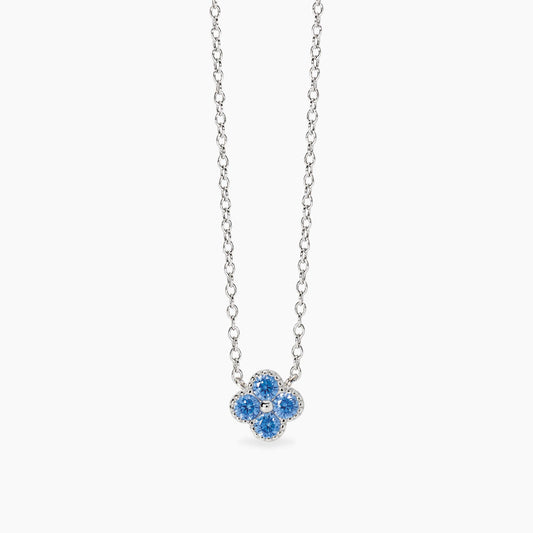 Girocollo con ciondolo fiore azzurro JASMINE