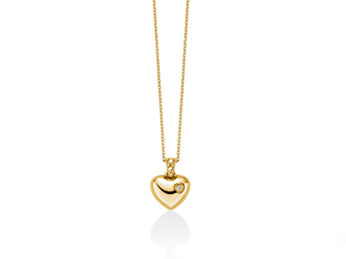MILUNA COLLANA CUORE ORO GIALLO 9 KT