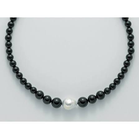 Collana girocollo con Onice e Perla