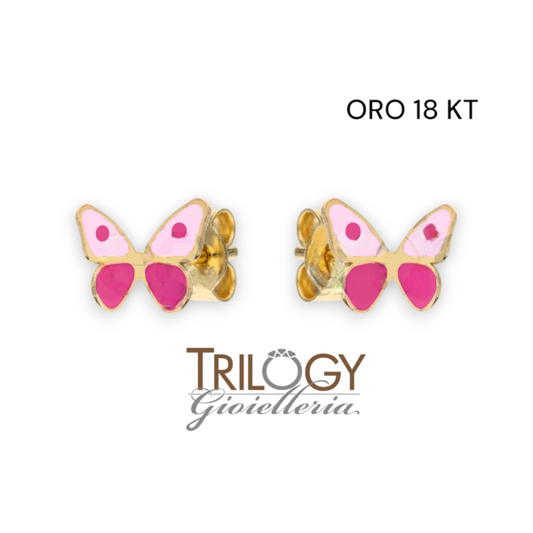 Orecchini  Farfalla oro 18 kt