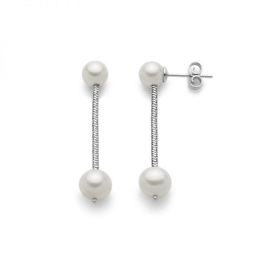 Orecchini in Argento con 4 Perle
