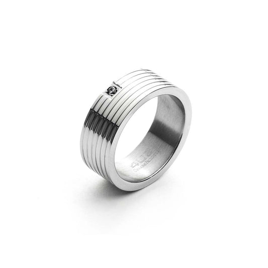 Anello a Fascia 4US Paciotti in Acciaio con Spinello