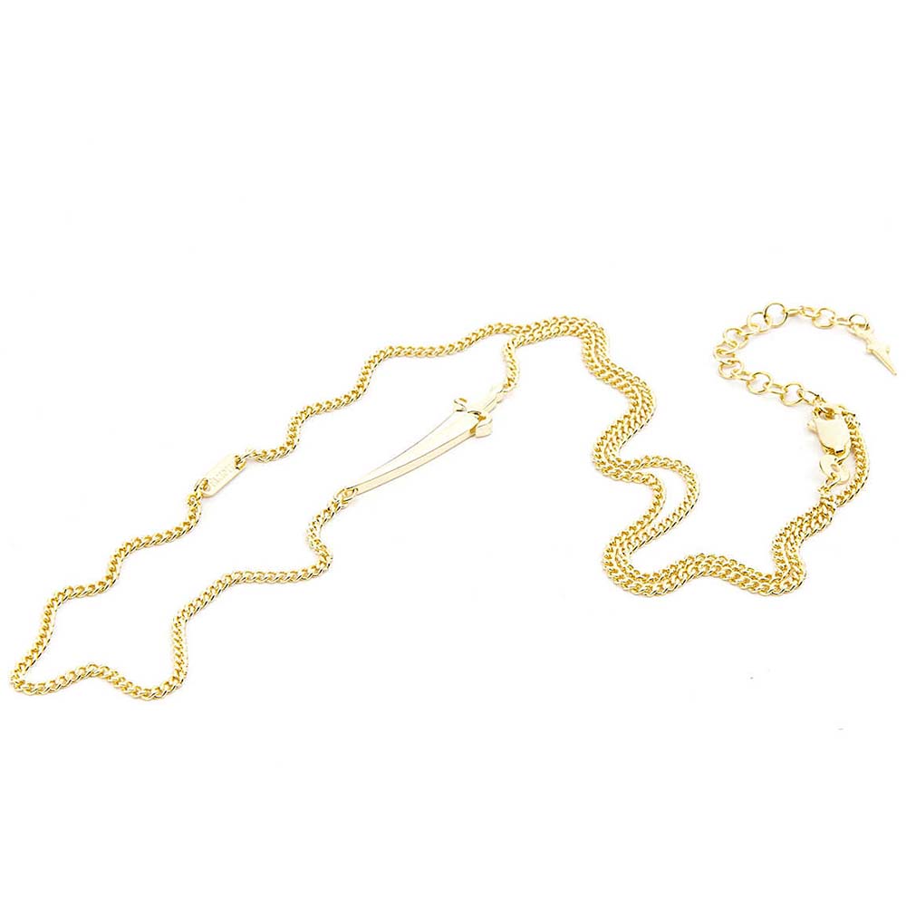 Collana Cesare Paciotti in Argento Dorato con Spadino